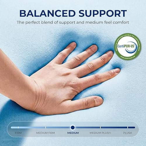 Neo Sleep King Size 12Inch Cooling Gel Memory Foam Mattress Pressure Relief | Medium Feel, Removable Washable Cover, Anti-Slip Bottom, Bed in a box, Breathable, Fiberglass Free, CertiPUR-US Certified thumbnail 4
