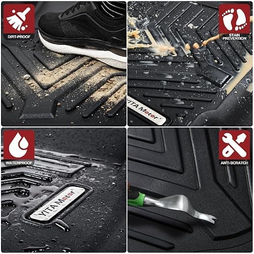 YITAMOTOR Floor Mats & Cargo Liner Fit for Mazda CX-5 2022-2025, TPE All Weather Custom Fit Floor Liners for Mazda CX5, 1st & 2nd Row and Trunk Liner Car Mats Set Accessories, Black thumbnail 5