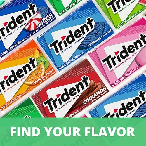 Trident Spearmint Sugar-Free Chewing Gum, Bulk, 24 Packs of 14 Pieces (336 Total Pieces) thumbnail 9
