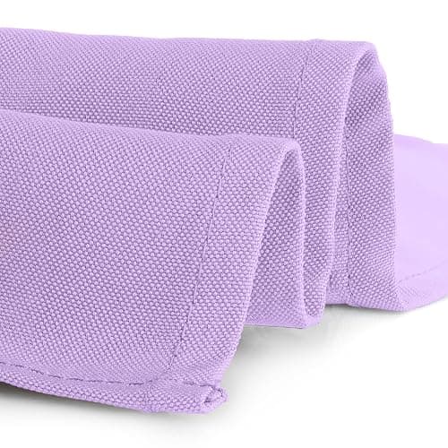 Gee Di Moda Fitted Tablecloth - 72 x 30 Inch Lavender Floor-Length Fitted Table Cloth for 6 Foot Rectangle Table, Heavy Duty Washable Fabric for Parties, Dinner, Weddings, Baby Shower & Trade Show thumbnail 2