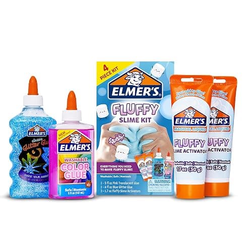 Elmer’s Fluffy Slime Kit, 4 Count & Collection Slime Kit Supplies, 6 Count thumbnail 2
