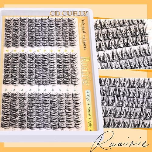 Manga Lash Clusters Kit Natural Eyelash Clusters Kit Wispy Lash Extensions 180pcs Spiky Cluster Eyelash Extensions C Curly 11-13mm Eyelash Extension Kit with Bond, Seal and Tweezers by Ruairie thumbnail 8