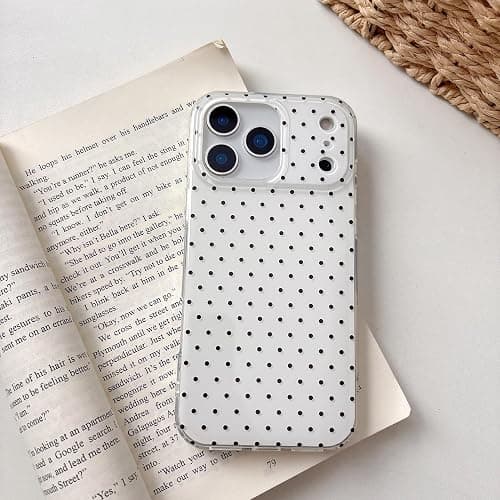 QLTYPRI Cute Phone Case for iPhone 17 Pro Max Case Polka Dot Fashion Aesthetic Design for Women Girls, Slim TPU Shockproof Protective Phone Cover for iPhone 17 Pro Max - White thumbnail 8