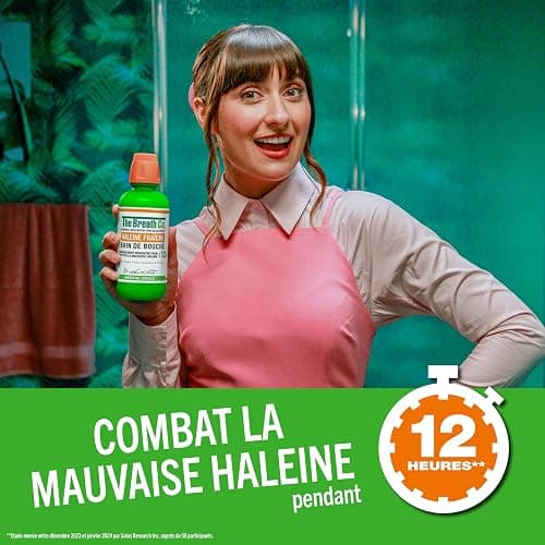 The Breath Co - Bain de Bouche Sans Alcool - Formule développée par un dentiste - Haleine Fraîche pendant 12 heures* - Menthe Douce, 500ml thumbnail 3