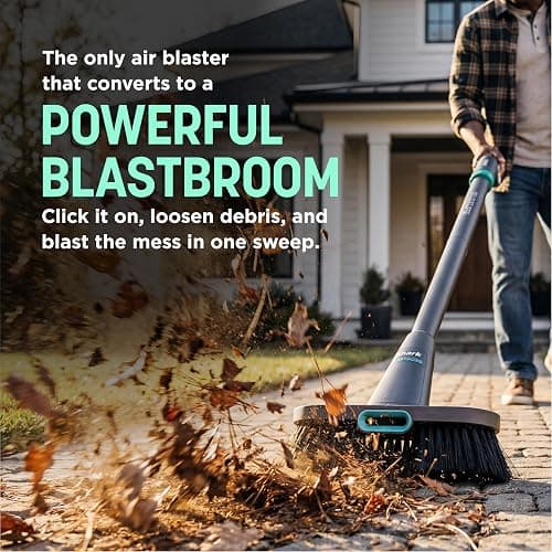 NEW Shark BlastBoss — All-in-One Air Blasting System with BlastBroom, Precision Nozzle, Extension Wand, Indoor/Outdoor Cleaning, 0-190 MPH, Cordless Handheld Blower, Rechargeable, Charcoal, AB2111 thumbnail 5