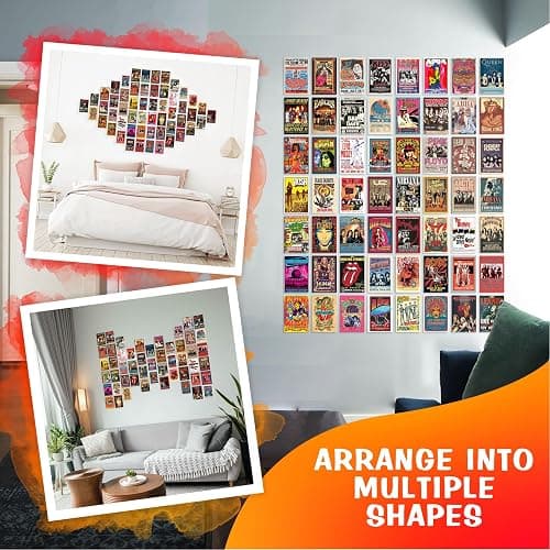 56PCS Vintage Rock Band Posters Set – Retro 70s 80s 90s Music Wall Art Prints, Classic Rock & Metal Concert Album Cover Collage for Bedroom, Living Room, Man Cave, Teen Room Decor (4x6 Inch) thumbnail 3