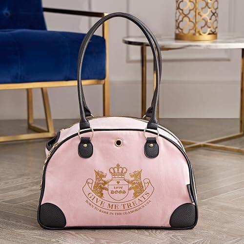 Juicy Couture Give Me Treats Pet Carrier - Stylish Pink Travel Bag for Small Dogs and Cats thumbnail 7