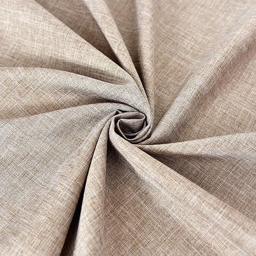 Fitable Nature Faux Linen Tablecloths Rectangle 60 x 84 Inch - 2 Pack Neutral Table Clothes for 4-6 Foot Tables, Wrinkle-Proof Faux Burlap Table Cover for Dining, Farmhouse, Outdoor Picnic, Camping - 60"x84" | 2 Pack - Nature thumbnail 8