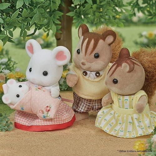 Calico Critters, Marshmallow Mouse Family, Dolls, Dollhouse Figures, Collectible Toys, 3 inches - Marshmallow Mouse Family thumbnail 5