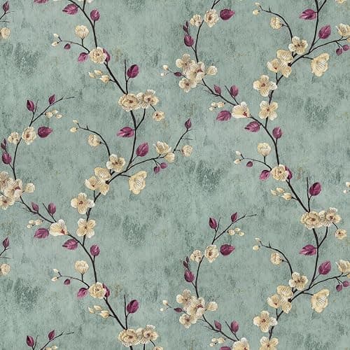 SOON AFTER 17.5”x120” Floral Peel and Stick Wallpaper Flower Tree Contact Paper Self Adhesive Removable Modern Sage Green Wall Paper Decorative Wall Covering Countertop Vinyl Film Roll - Image 1