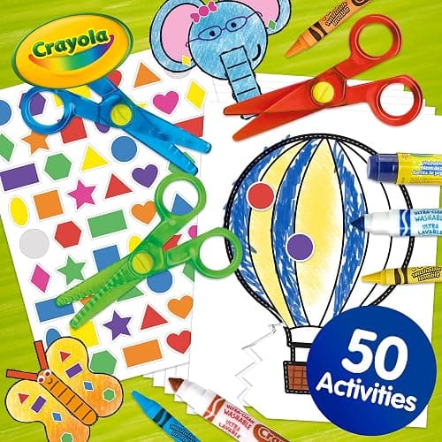 Crayola Toddler Scissor Skills Activity Kit (3ct), Safety Scissors and Craft Supplies, Toddler Crafts, Gift for Kids, Ages 3+ thumbnail 3