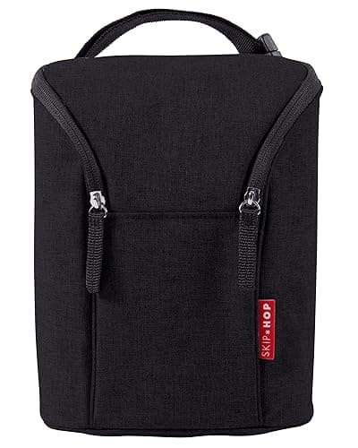 Skip Hop Baby Breastmilk Cooler Insulated Bottle Bag, Grab & Go, Black - Black - 1 Count (Pack of 1)