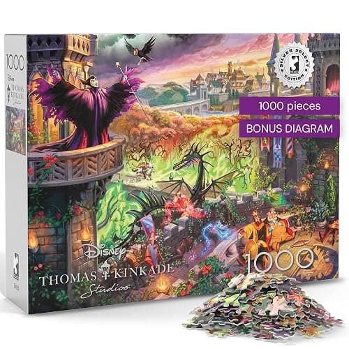 Buffalo Games - Silver Select Thomas Kinkade Disney Maleficent 1000 Piece Jigsaw Puzzle for Adults - Image 1