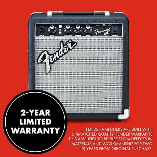 Fender Frontman 10G Guitar Amp, 10 Watts, with 2-Year Warranty, 6 Inch Fender Special Design Speaker, 5.75Dx10.25Wx11H Inches thumbnail 5