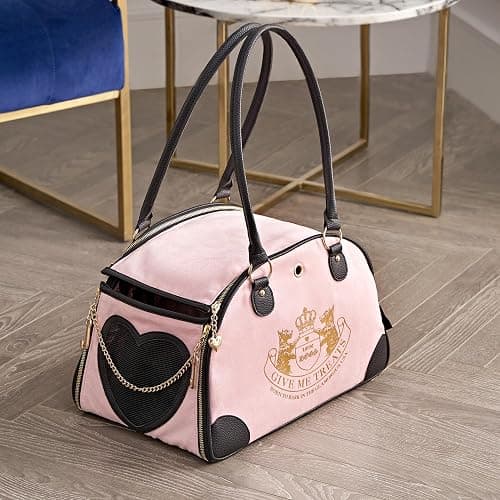 Juicy Couture Give Me Treats Pet Carrier - Stylish Pink Travel Bag for Small Dogs and Cats thumbnail 5