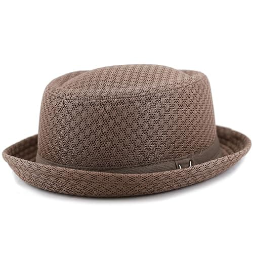 The Hat Depot Unisex Light Weight Classic Soft Cool Mesh Pork Pie hat thumbnail 3