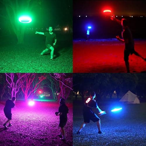 TOSY Flying Disc - 16 Million Colors RGB or 36 LEDs, Extremely Bright, Smart Modes, Camping Essentials for Teens/Kids/Adults/Men/Boys/Girls, Auto Light Up, Rechargeable, Waterproof, 175g thumbnail 7
