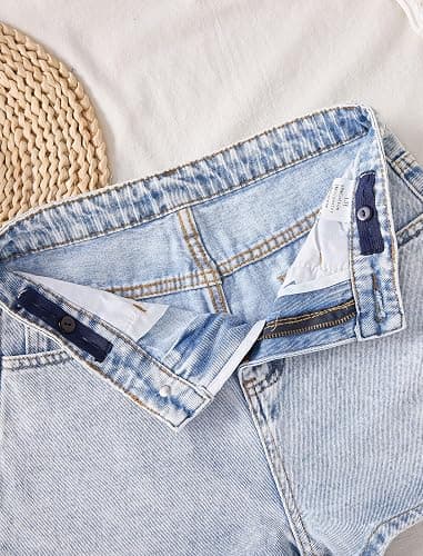 oyyniis Jean Shorts High Waist Straight Leg Denim Shorts thumbnail 6