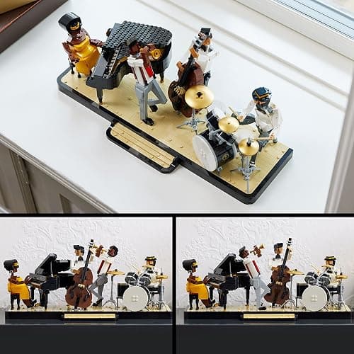 LEGO Ideas Jazz Quartet, Building Set for Adults Featuring Buildable Stage with 4 Band Musician Figures, Includes Piano, Double Bass, Trumpet, and Drum Kit Instruments, Great for Home Display, 21334 thumbnail 5