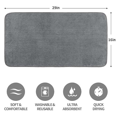 MICROFI New Microfiber Hair Drying Salon Towels, Quick Dry, Lint Free, 4 Pack (Gray, 16'' x 29'') thumbnail 3