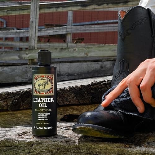 Bickmore Leather Oil Leather Conditioner 8oz | Waterproofs, Protects, and Restores Boots, Jackets, Auto, Furniture, and All Leather Goods | Made in The USA thumbnail 2