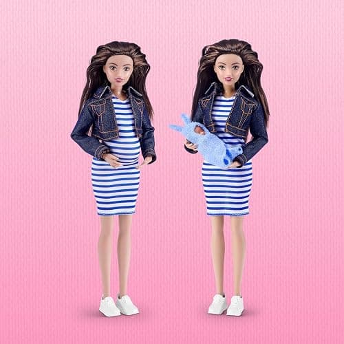 MY MINI Mom & Baby Surprise (Maria) By ZURU | mini pregnancy doll toy with newborn baby accessories, realistic nurturing play, collect all 3, play & display, kids gifts thumbnail 6
