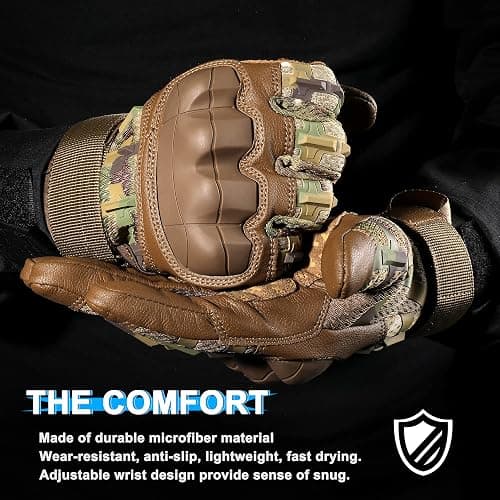 AXBXCX Motorcycle Tactical Gloves for Men - Protection, Flexible, Durable, Touchscreen Capable & Perfect for Outdoor Activities! thumbnail 6