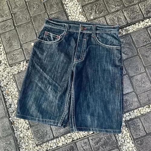 Jorts Men Y2K Gothic Jeans Shorts Streetwear Baggy Jorts Harajuku Style Denim Shorts Vacation Summer Shorts thumbnail 5
