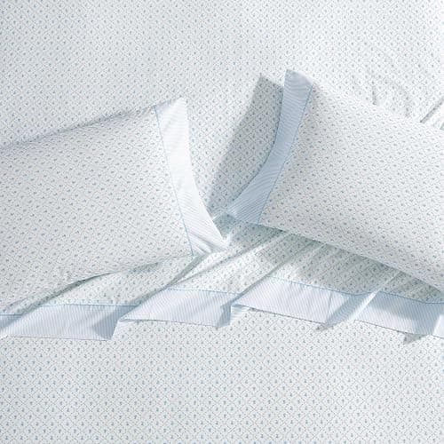 Laura Ashley - Sheet Set, Breathable Percale Cotton Bedding, 200 Thread Count, Deep Pocket, Chic Home Decor (Kate Blue, Full) thumbnail 5