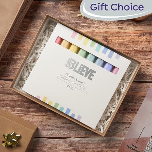 BLIEVE- Aesthetic Bible Highlighters No Bleed Through Assorted Colors, Cute Highlighter Dual Tip For Journaling Supplies And School Accessories, Bible Highlighters And Pens No Bleed (CANDY) thumbnail 7