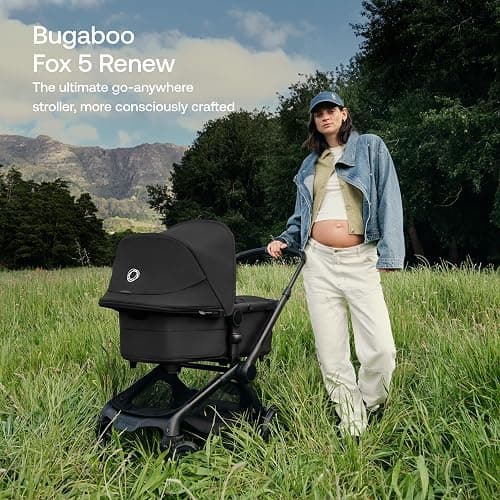 Bugaboo Fox 5 Renew Full Size All Terrain Premium Stroller from Newborn to Toddler - Heritage Black thumbnail 4