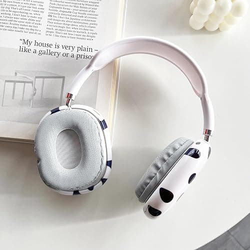 Case Compatible with AirPods Max Headphones, Soft TPU Cute Polka Dots Pattern Anti-Scratch Protective Ear Cup Covers Headphone Cases for Woman Kids thumbnail 6