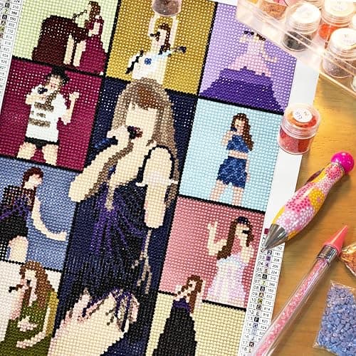 LETISH Diamond Painting for Adults,Diamonds Painting Kit Art for Wall Home Decor Arts Craft (Multicolor Flash Drill) thumbnail 3
