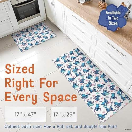 Disney Anti-Fatigue Kitchen Mats for Floor – Cushioned Kitchen Floor Mats with Non-Slip Backing – Water Resistant, Easy-to-Clean PVC Foam Mat – Mickey, Minnie, Stitch & Winnie The Pooh Designs thumbnail 6