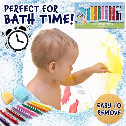Bluey Bath Crayons for Kids Toddlers, Water Colouring Set Bath Toys Washable Non Toxic Easy Grip, Kids Gifts thumbnail 3