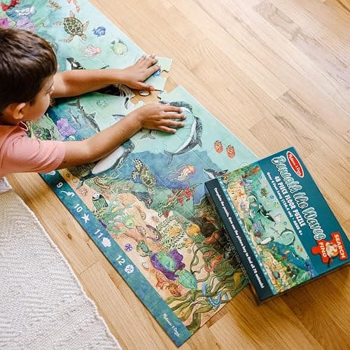 Melissa & Doug Search and Find Beneath The Waves Floor Puzzle (48 pcs, Over 4 feet Long) - FSC Certified thumbnail 9