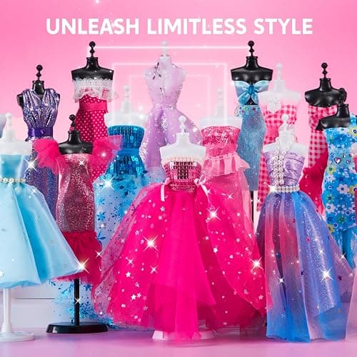Klever Kits 400+PCS Fashion Design Crafts for Kids, Art and Crafts, DIY Sewing Kits with 3 Mannequins for Girls Aged 8-12, Birthday Presents, Toys for Kids thumbnail 3