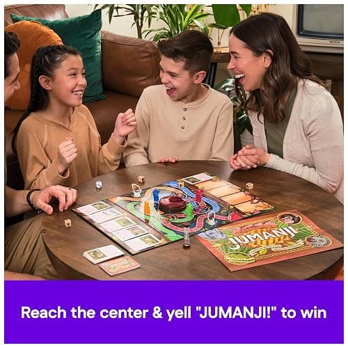 Spin Master Games, Jumanji 30th Anniversary Edition, The Classic Thrilling Adventure Family Board Game Based on The Action-Comedy Movie, Updated Jungle Challenges, 2-4 Players, for Ages 6 & Up thumbnail 6