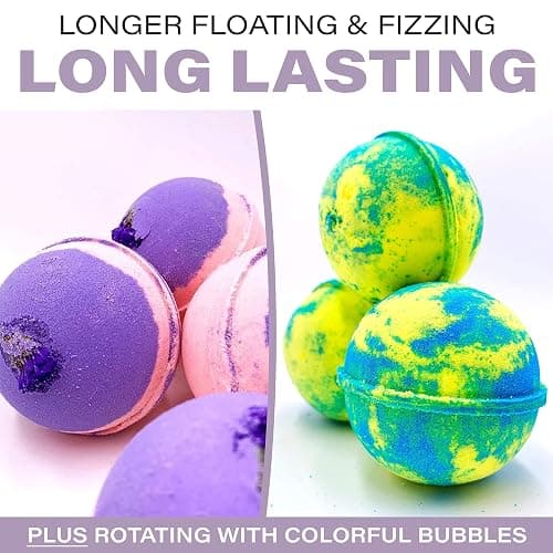Ahila power of healing 12 XXL Bubbly Organic Bath Bombs Gift Set for Women Men and Kids Designed in Canada Long Lasting Floaters Relaxing Aromatherapy Rich in Pure Essential Oils Healing Properties thumbnail 5