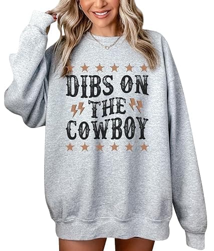 TEEAMORE Dibs on The Cowboy Sweatshirt & Hoodie Yeehaw Sweatshirt & Hoodie #0615 - Image 1