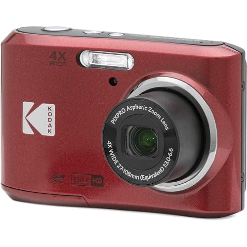 Kodak PIXPRO FZ45 16MP Digital Camera 4X Optical Zoom 27mm Wide Angle 1080P Full HD Video 2.7" LCD Camera (Red) + 64GB Card and Reader + Case + Memory Wallet + Tripod + Cleaning Bundle thumbnail 5