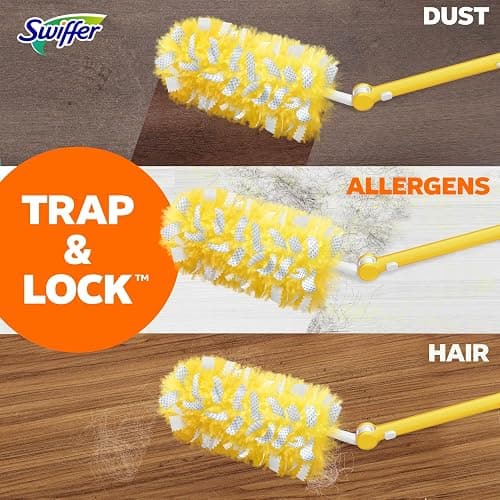 Swiffer Duster Kit with 3 ft Extendable Handle, Heavy Duty Dusting Starter Kit with 3 Refills, for Ceiling Fans, Vents and Hard to Reach Places thumbnail 8