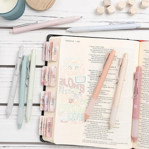 BLIEVE - Pastel Colored Gel Pens With Cool Matte Finish, Aesthetic and Cute Pens With Smooth Writing For Journaling And Bible Note Taking No Bleed Through, Cute School Supplies 8 Pack thumbnail 8