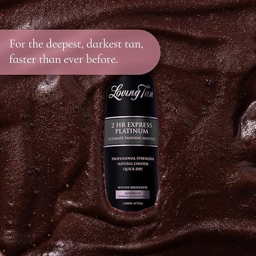 Loving Tan Platinum 2 HR Express Self Tanning Mousse, Darkest Shade Yet - Streak Free, Professional Quality Sunless Tanner- 10+ Applications per Bottle, Cruelty Free, Naturally Derived DHA, 6.7 Fl Oz thumbnail 7