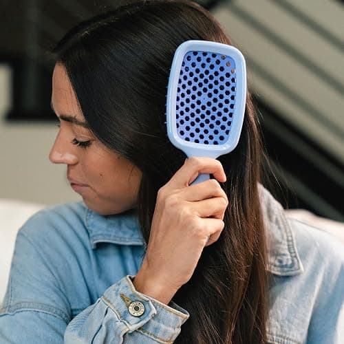 FHI Heat UNbrush Detangling Brush for Pain-Free Brushing on All Wet or Dry Hair Types — Durable DuoFlex Anti-Static Bristles, Lightweight Handle, Vented Hair Brush thumbnail 4