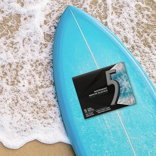 5 GUM, Wintermint-Ascent Flavoured Sugar Free Chewing Gum, 15 Sticks, 10 Packs thumbnail 9