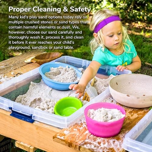 Classic Sand and Play Sand for Sandbox, Table, Therapy, and Outdoor Use, 20 lb. Bag, Natural, Non-Toxic, Wet Castle Building for Creativity and Stimulates Sensory Skills thumbnail 9