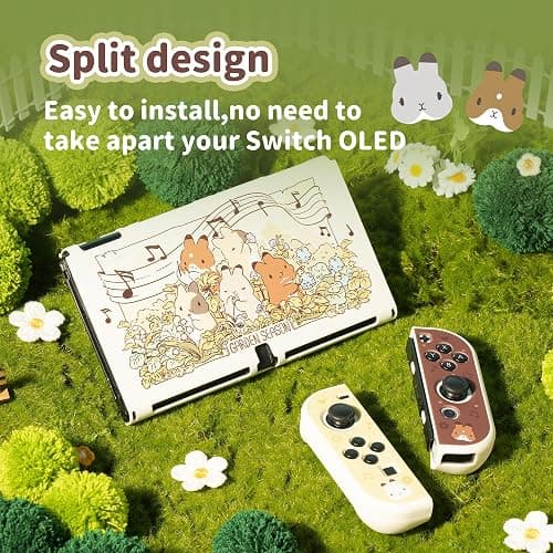 GeekShare Cute Protective Case for Switch OLED Slim Cover Case Hard PC Protective Shell Compatible with Switch OLED - Team Timothy thumbnail 5
