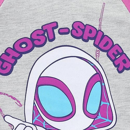 Marvel Spider-Gwen Ghost Spider Girls Short Sleeve T-Shirt and French Terry Shorts Set for Toddler to Big Kids thumbnail 4