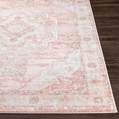 Livabliss Bilal Traditional Medallion Area Rug, 3'11" x 5'7", Rose thumbnail 3